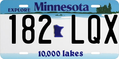 MN license plate 182LQX