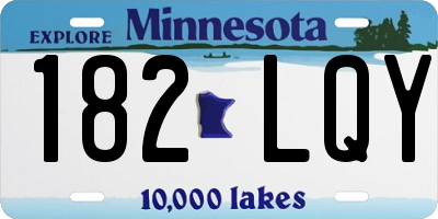 MN license plate 182LQY