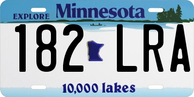 MN license plate 182LRA