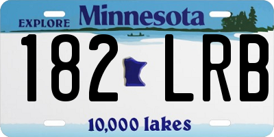 MN license plate 182LRB