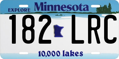 MN license plate 182LRC