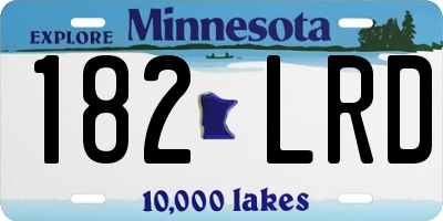 MN license plate 182LRD