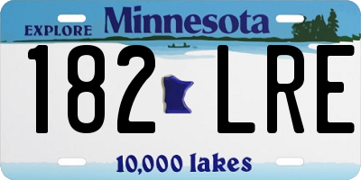 MN license plate 182LRE