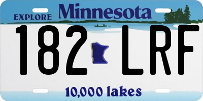 MN license plate 182LRF