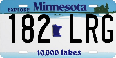 MN license plate 182LRG