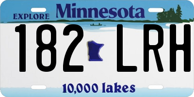 MN license plate 182LRH