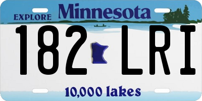 MN license plate 182LRI