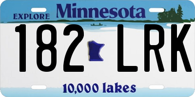 MN license plate 182LRK