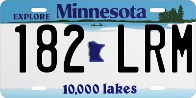 MN license plate 182LRM