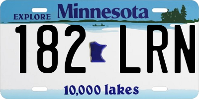 MN license plate 182LRN