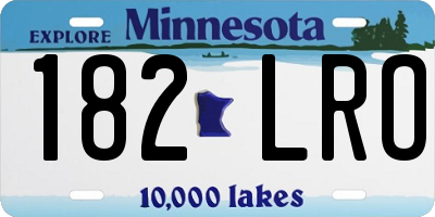 MN license plate 182LRO
