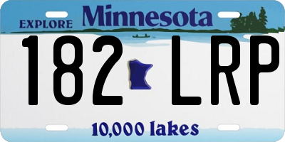 MN license plate 182LRP