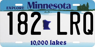 MN license plate 182LRQ