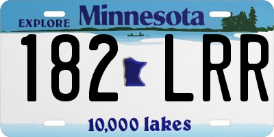 MN license plate 182LRR