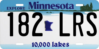 MN license plate 182LRS