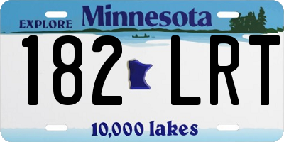 MN license plate 182LRT