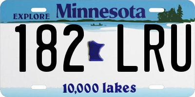 MN license plate 182LRU
