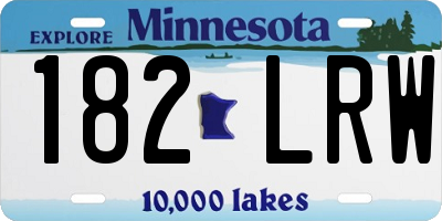 MN license plate 182LRW
