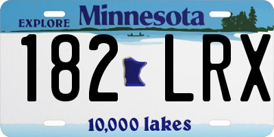 MN license plate 182LRX