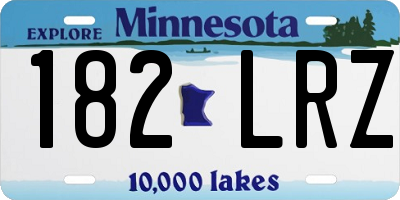 MN license plate 182LRZ