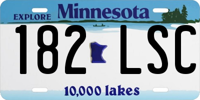 MN license plate 182LSC
