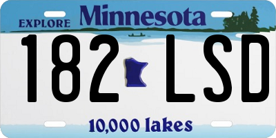 MN license plate 182LSD