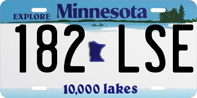 MN license plate 182LSE