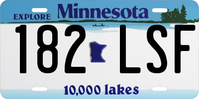 MN license plate 182LSF