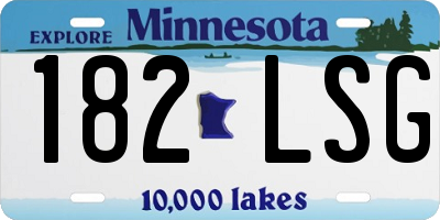MN license plate 182LSG