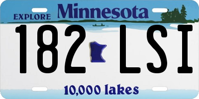 MN license plate 182LSI