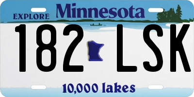 MN license plate 182LSK