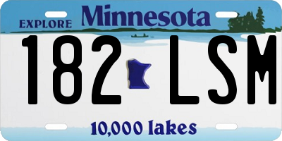 MN license plate 182LSM