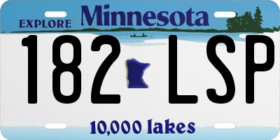 MN license plate 182LSP