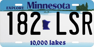 MN license plate 182LSR