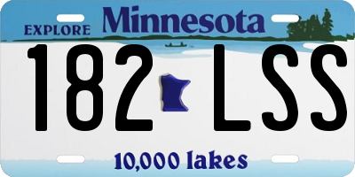 MN license plate 182LSS