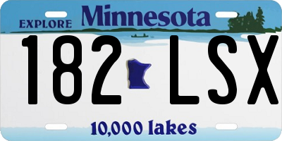 MN license plate 182LSX