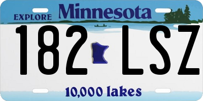MN license plate 182LSZ