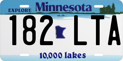 MN license plate 182LTA