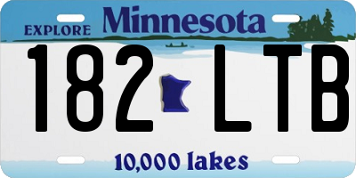 MN license plate 182LTB