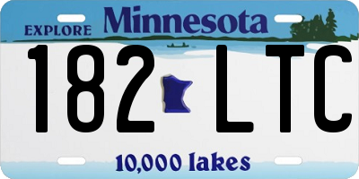 MN license plate 182LTC
