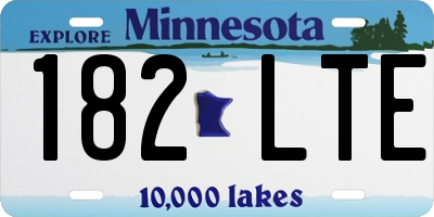 MN license plate 182LTE