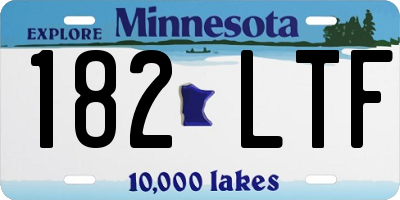 MN license plate 182LTF