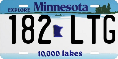 MN license plate 182LTG