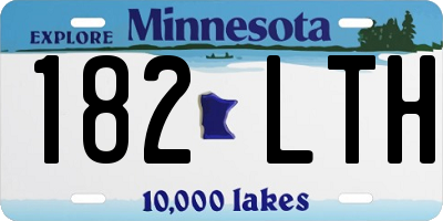 MN license plate 182LTH
