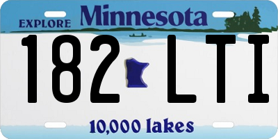 MN license plate 182LTI