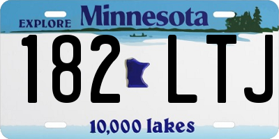 MN license plate 182LTJ