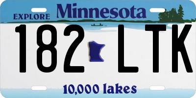 MN license plate 182LTK
