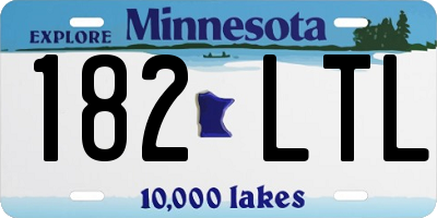MN license plate 182LTL