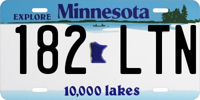 MN license plate 182LTN