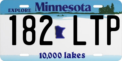 MN license plate 182LTP